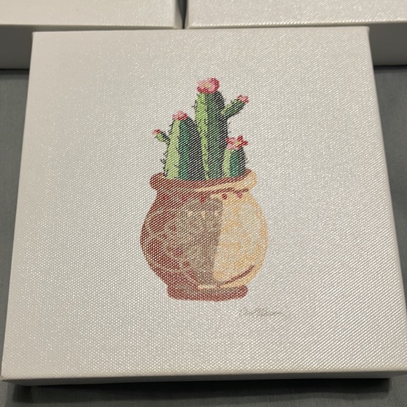 3 Cacti Canvases Decor - Picture 3 of 5